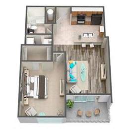 1 bed, 1 bath, 702 sqft, $1,709
