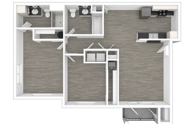 2 beds, 2 baths, 868 sqft, $1,640