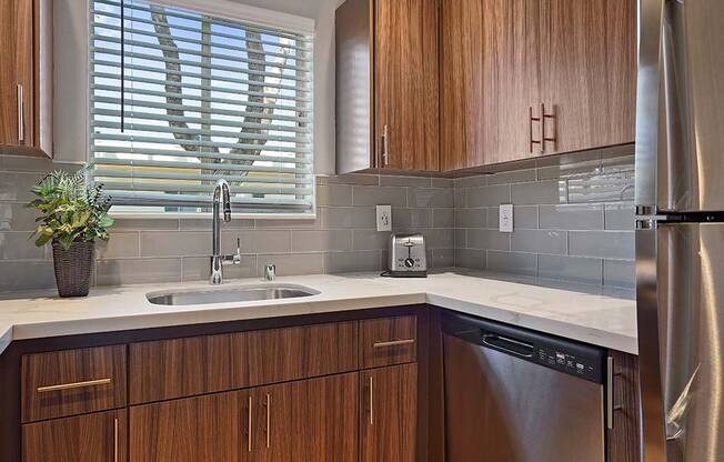 Refrigerator And Kitchen Appliances at Colonial Garden Apartments, San Mateo, California