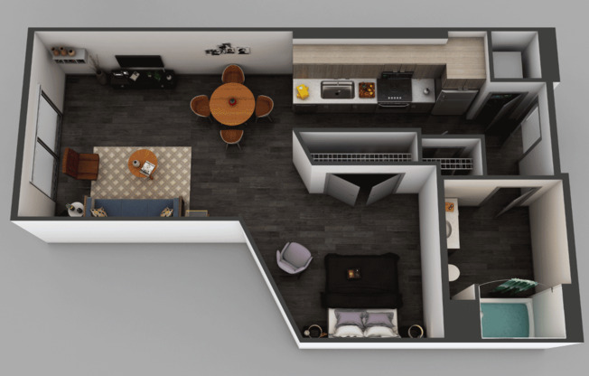 Studio, 1 bath, 631 sqft, $1,905, Unit 1515