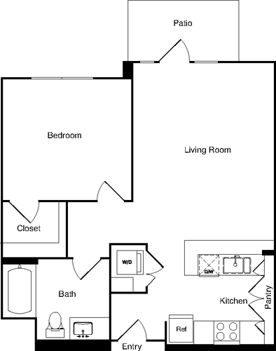 1 bed, 1 bath, 765 sqft, $2,840