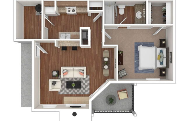 1 bed, 1 bath, 660 sqft, $1,155