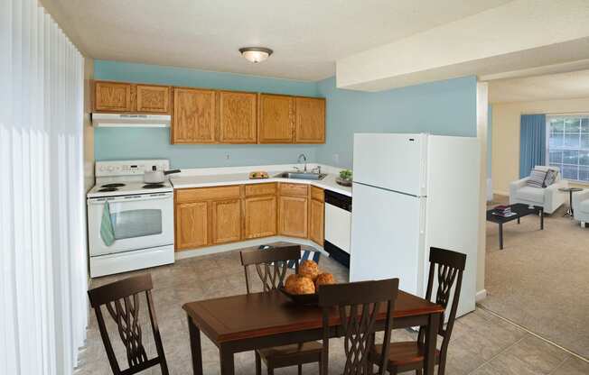 Kitchen at Woodbriar Apartments