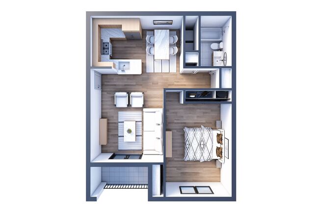 1 bed, 1 bath, 846 sqft, $1,875, Unit 03 - 332