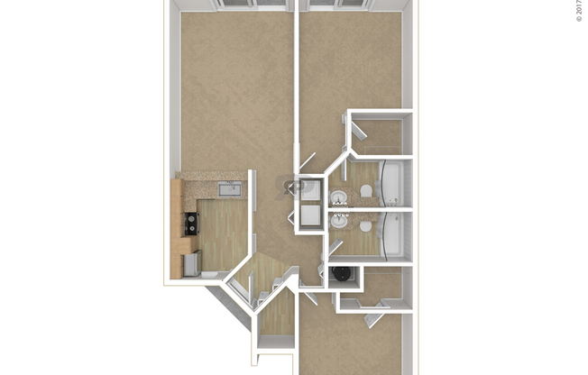2 beds, 2 baths, 920 sqft, $1,581