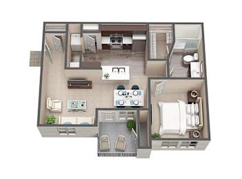 1 bed, 1 bath, 688 sqft, $1,247