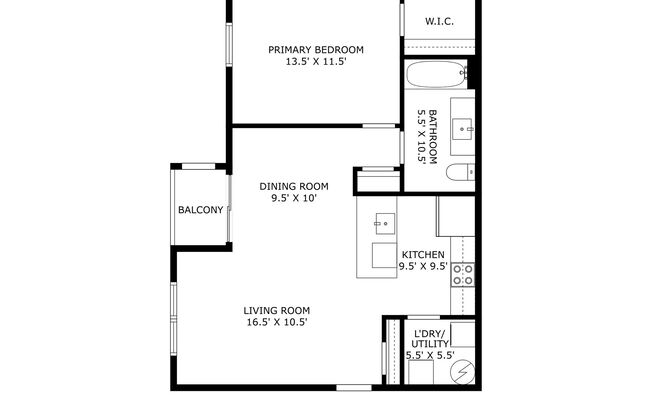 1 bed, 1 bath, 757 sqft, $1,950, Unit 1801-125