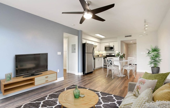 Living Room With TV at Madison Toluca, California, 91601