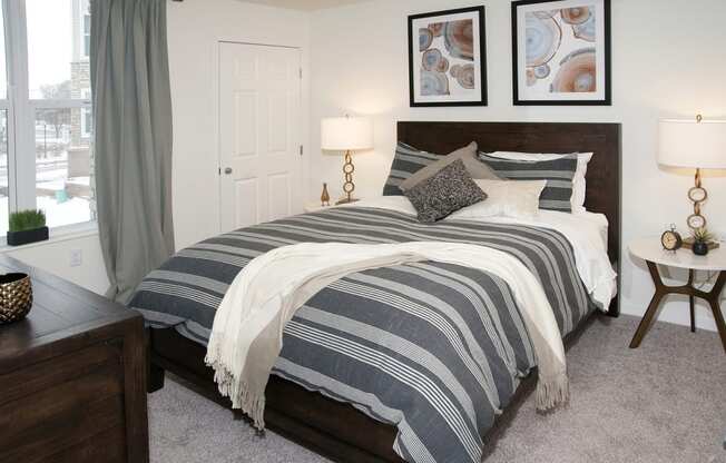 King Size Bedroom at The Legends of Columbia Heights 55+ Living, Columbia Heights, Minnesota, 55421