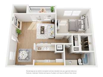 1 bed, 1 bath, 693 sqft, $1,228