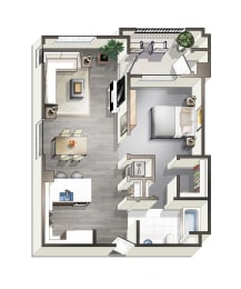 1 bed, 1 bath, 698 sqft, $2,878