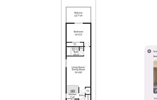1 bed, 1 bath, $1,500, Unit # 2054