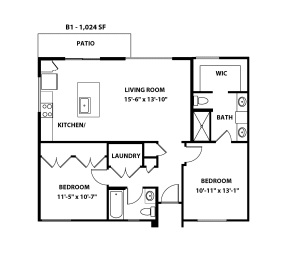 2 beds, 2 baths, 1,006 sqft, $2,099