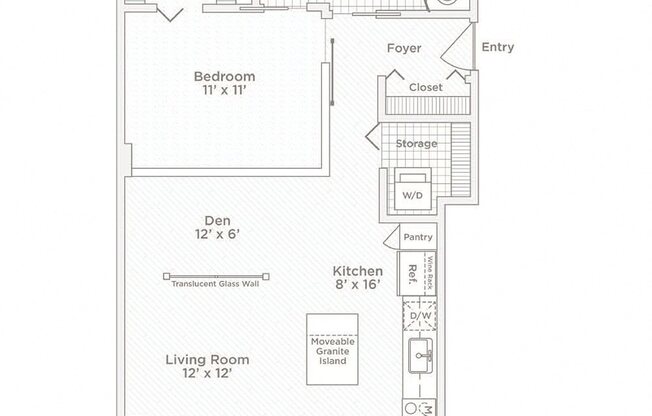 1 bed, 1 bath, 769 sqft, $1,696