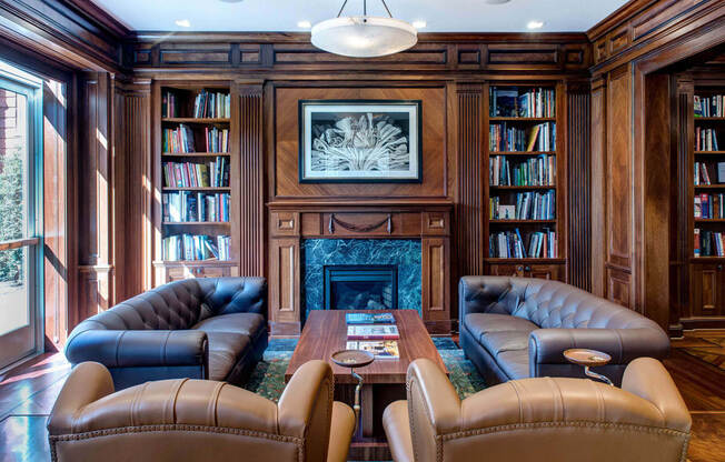 Whole Wall Book Shelf In Library at The Woodley, Washington, District of Columbia