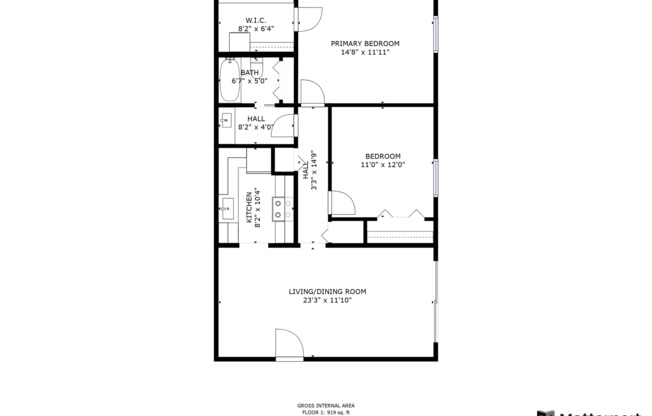 2 beds, 1 bath, 950 sqft, $1,499, Unit 1304 - G