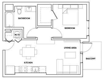 1 bed, 1 bath, 697 sqft, $1,950