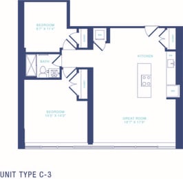 2 beds, 1 bath, 1,045 sqft, $1,682