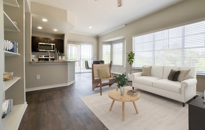 Open floor plan layouts with large windows at The Legends at Eagle Mountain Lake, Texas