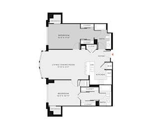 2 beds, 2 baths, 1,038 sqft, $2,459