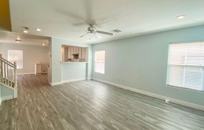 2 story home located in the community of Villas at Desert Breeze! 4 bedrooms 3 total bath located on Durango and Desert Inn. Hardwood flooring downstairs, easy to maintain backyard