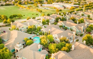 View of Building Exterior, Showing Aerial Image of Apartment Community and Surrounding Areas at Cottonwood Ridgeview Apartments