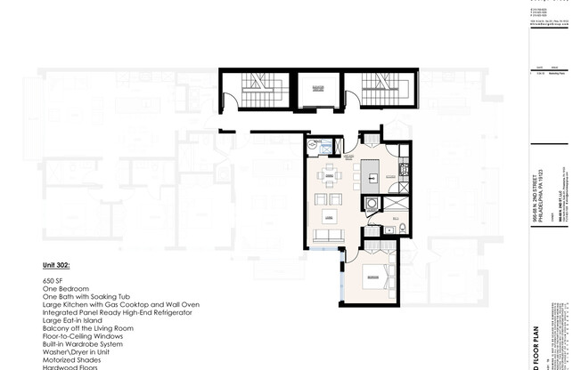 1 bed, 1 bath, 650 sqft, $1,925, Unit Unit 302