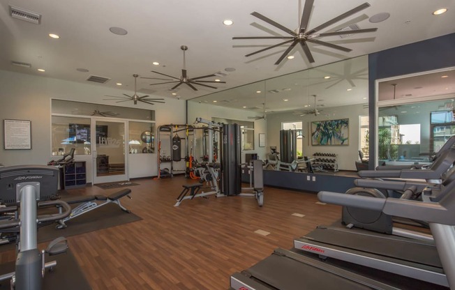 Gym center at Level 25 at Oquendo by Picerne, Las Vegas, NV, 89148