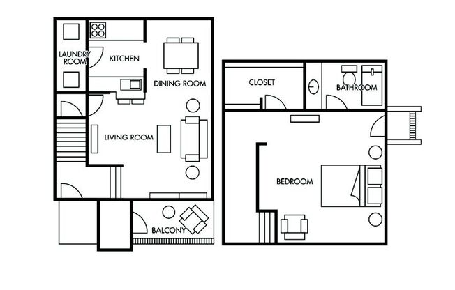 1 bed, 1 bath, 722 sqft, $950