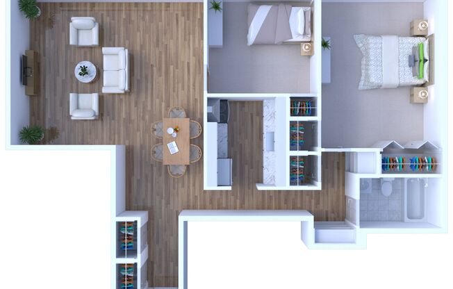 2 beds, 1 bath, 770 sqft, $2,350