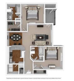 2 beds, 2 baths, 1,104 sqft, $1,426