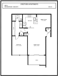 1 bed, 1 bath, 804 sqft, $2,750