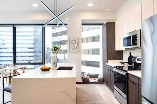 Kitchen East Facing View at 220 Meridian, Indianapolis, IN 46204