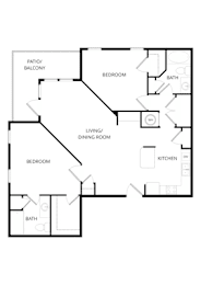 2 beds, 2 baths, 1,279 sqft, $2,010