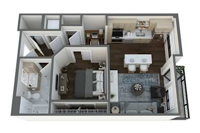 Studio, 1 bath, 600 sqft, $1,689