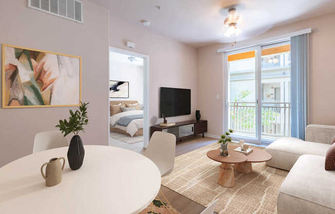 Living Room with Hard Surface Flooring