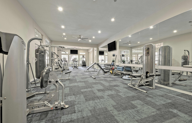 Work out in style. Our fitness center includes top of the line equipment for your fitness needs and is open 24/7.