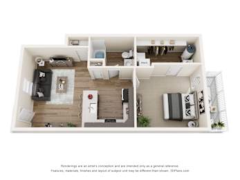1 bed, 1 bath, 760 sqft, $1,229