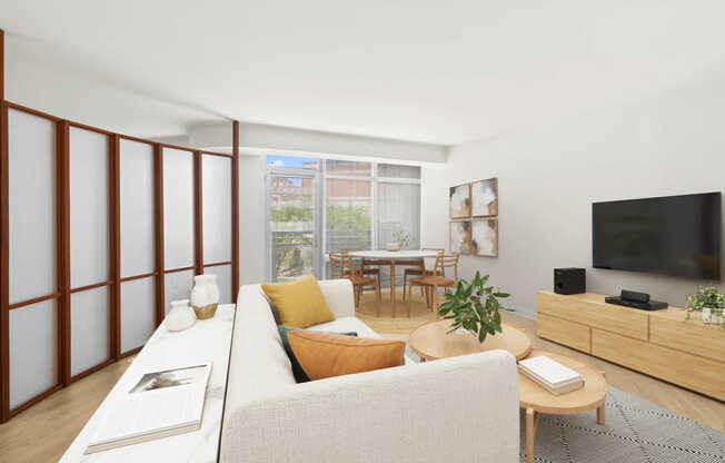 Living Room with Hard Surface Flooring