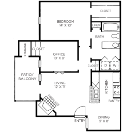 1 bed, 1 bath, 778 sqft, $1,622