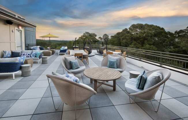 Relaxing Sky Deck Overlooking Atlanta at Apartments for Rent Near Me