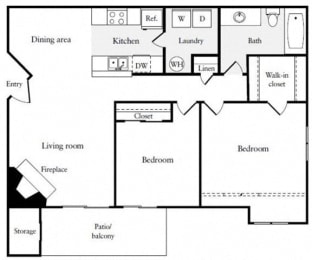 2 beds, 1 bath, 805 sqft, $2,537