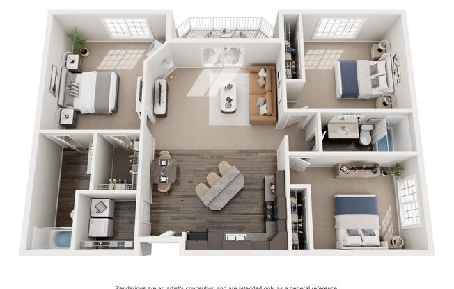 3 beds, 2 baths, 1,254 sqft, $1,475, Unit 5369-201