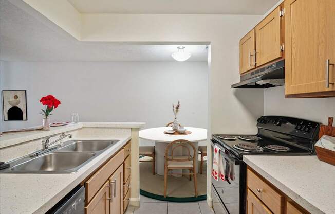 Kitchen with Black Appliances