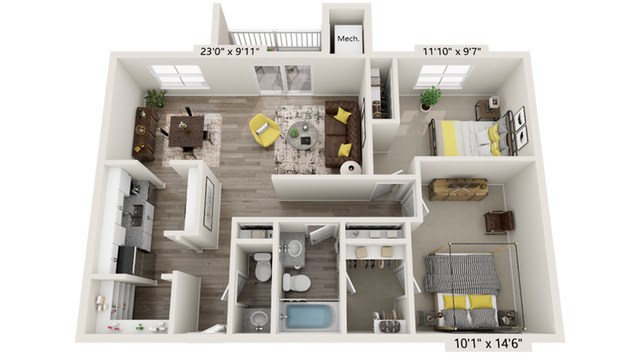 2 beds, 1.5 baths, 900 sqft, $1,580