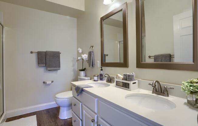 Large Apartment Bathroom Graham Hill Apartments in Mechanicsburg