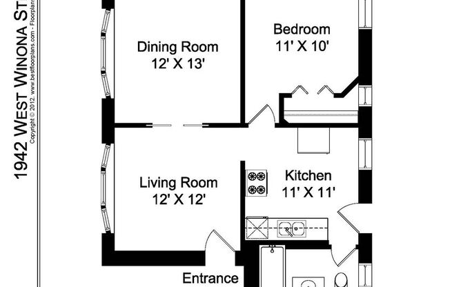 1 bed, 1 bath, 710 sqft, $1,775, Unit 1942-1