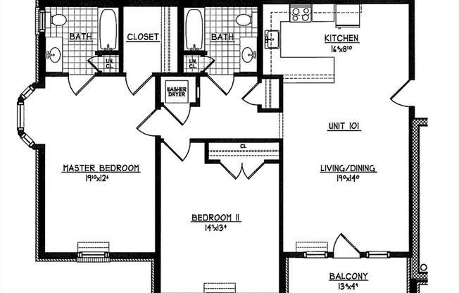 2 beds, 2 baths, 1,350 sqft, $3,075, Unit 401