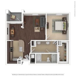 1 bed, 1 bath, 889 sqft, $1,484