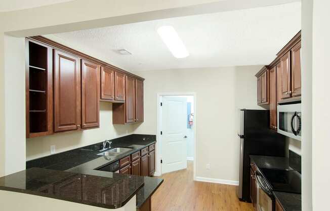 kitchen with custom counter tops